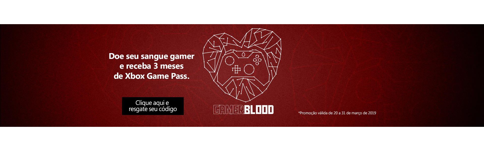 Resgate de Códigos Promocionais Xbox Gamer Blood
