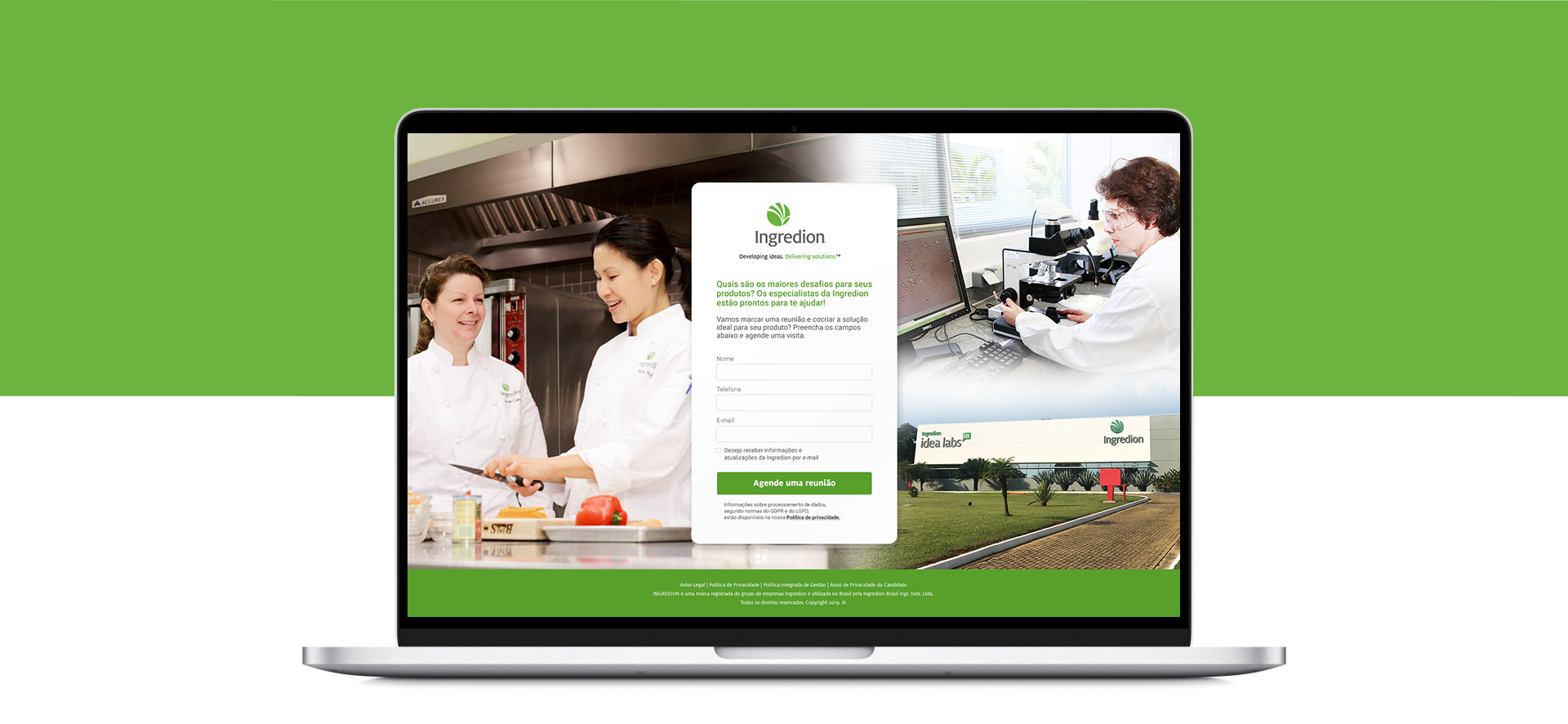 Landing Page para Inbound Marketing Ingredion