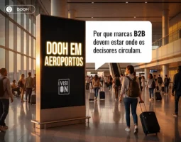 Entenda por que o DOOH em aeroportos é uma mídia estratégica para marcas B2B que querem alcançar decisores em ambientes premium e de alta atenção.