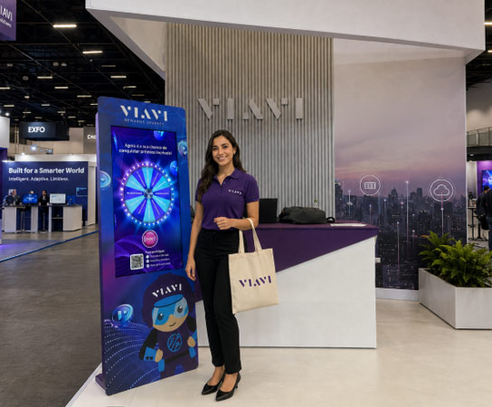 Galeria do projeto VIAVI – Stand + Totem Interativo — imagem 1