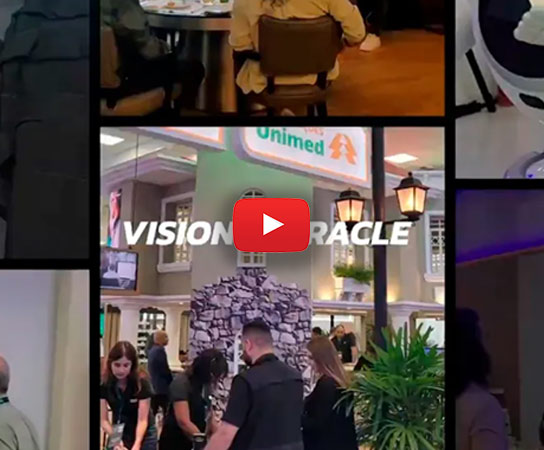 Clique para ver o vídeo case Abrir vídeo do projeto ORACLE – Ativação na Convenção Nacional Unimed